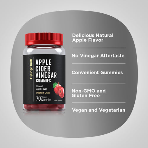 Apple Cider Vinegar (Natural Apple), 70 Vegan Gummies Benefits
