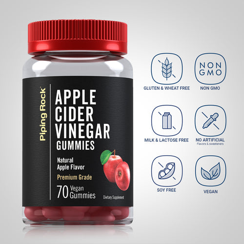 Apple Cider Vinegar (Natural Apple), 70 Vegan Gummies Dietary Attributes