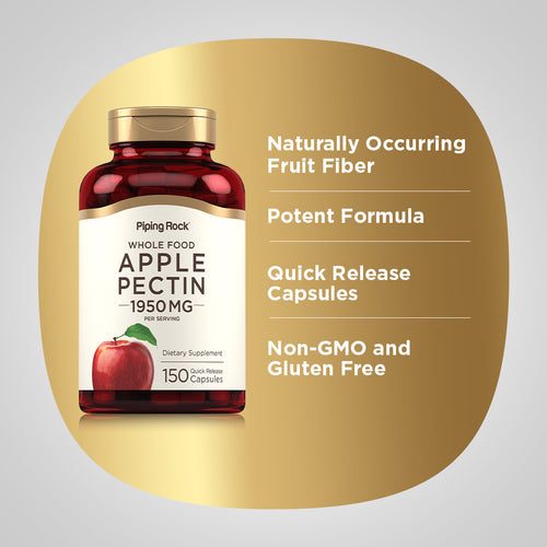Apple Pectin, 1950 mg (per serving), 150 Quick Release Capsules Benefits