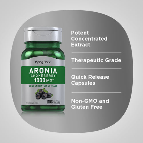 Aronia (Chokeberry), 1000 mg, 100 Quick Release Capsules Benefits