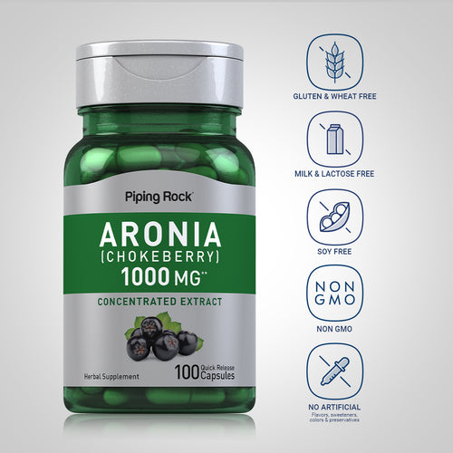 Aronia (Chokeberry), 1000 mg, 100 Quick Release Capsules Dietary Attributes