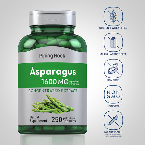 Asparagus, 1600 mg (per serving), 250 Quick Release Capsules Dietary Attributes 