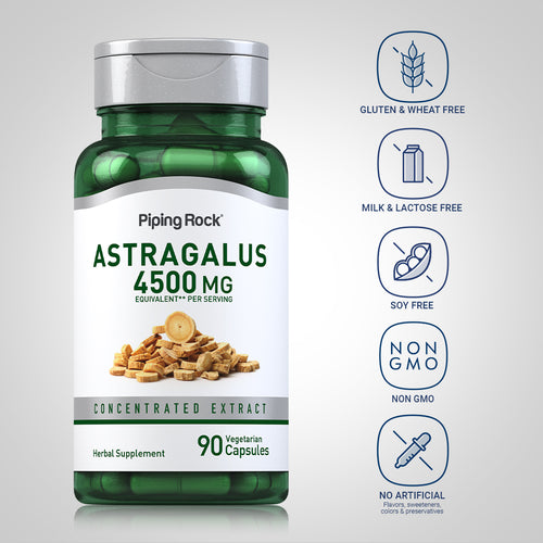 Astragalus Root, 4500 mg (per serving), 90 Vegetarian Capsules Dietary Attributes