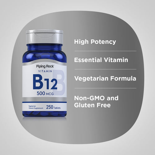 B-12, 500 mcg, 250 Tablets Benefits