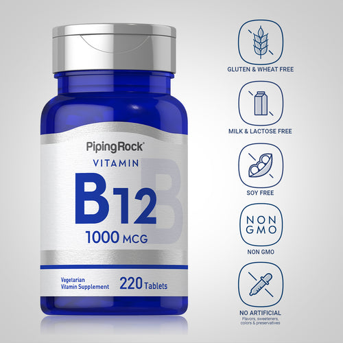 B-12, 1000 mcg, 220 Tablets Dietary Attribute