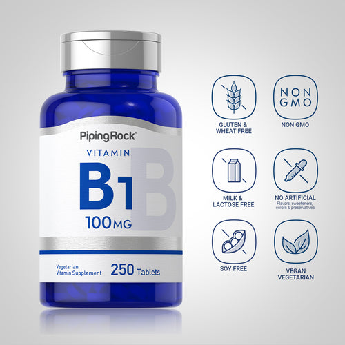 B-1 (Thiamin), 100 mg, 250 Tablets Dietary Attributes