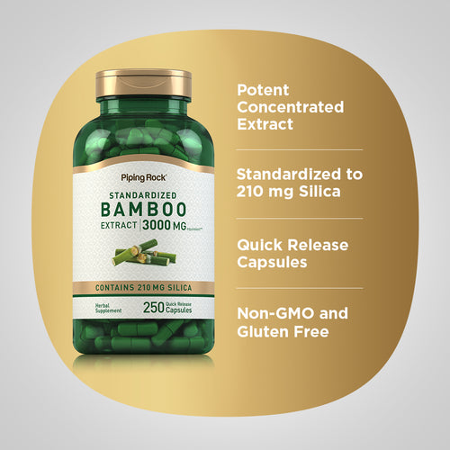 Bamboo Extract, 3000 mg, 250 Quick Release Capsules Benefits