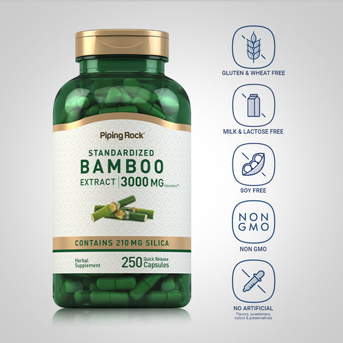 Bamboo Extract, 3000 mg, 250 Quick Release Capsules Dietary Attributes