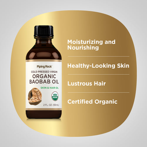 Baobab Oil Pure (Organic), 2 fl oz (59 mL) Bottle Benefits