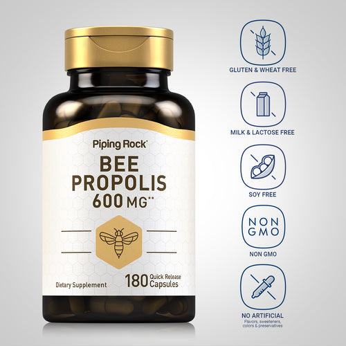 Bee Propolis, 600 mg, 180 Quick Release Capsules Dietary Attributes