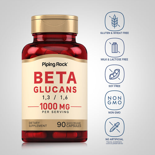 Beta 1,31,6-D-Glucan, 1000 mg (per serving), 90 Quick Release Capsules Dietary Attributes