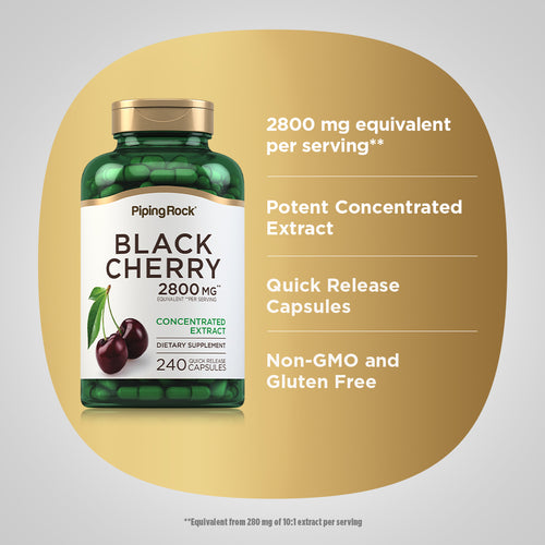 Black Cherry, 2800 mg (per serving), 240 Quick Release Capsules Benefits