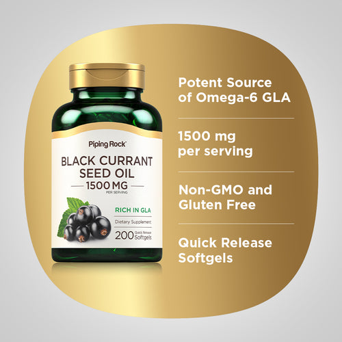 Black Currant Seed Oil, 1500 mg (per serving), 200 Quick Release Softgels Benefits