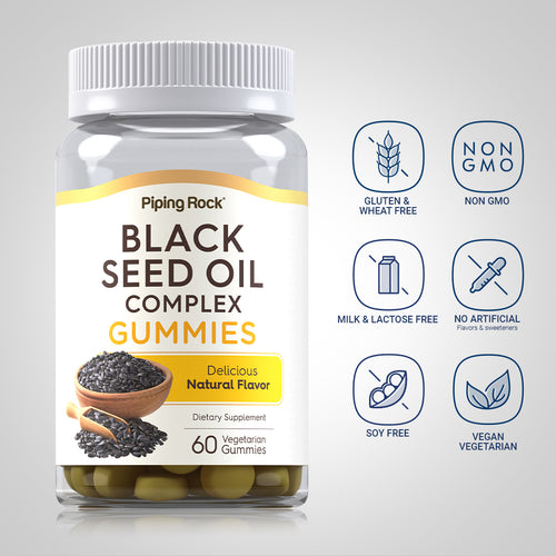 Black Seed Oil (Natural Flavor), 60 Vegetarian Gummies Dietary Attributes