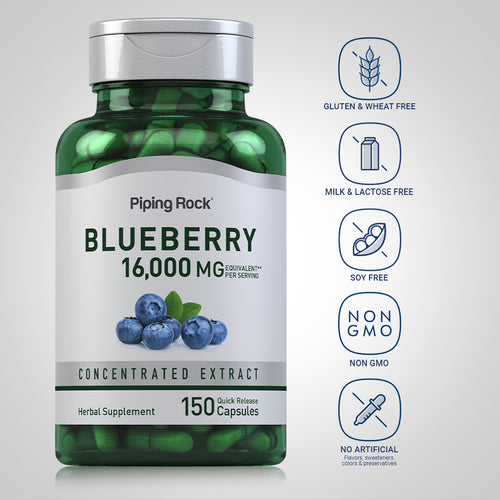 Blueberry, 16,000 mg (per serving), 150 Quick Release Capsules Dietary Attributes