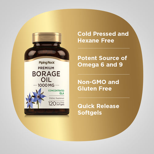 Borage Oil (GLA), 1000 mg, 120 Quick Release Softgels Benefits