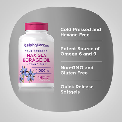 Borage Oil (GLA), 1000 mg, 120 Quick Release Softgels benefits
