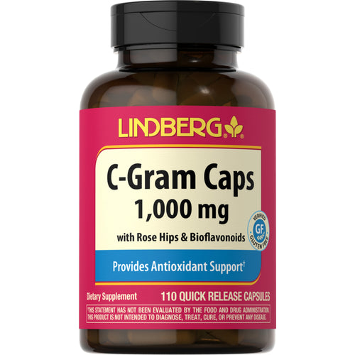 C-Gram 1000 mg with Rose Hips & Bioflavonoids, 110 Quick Release Capsules