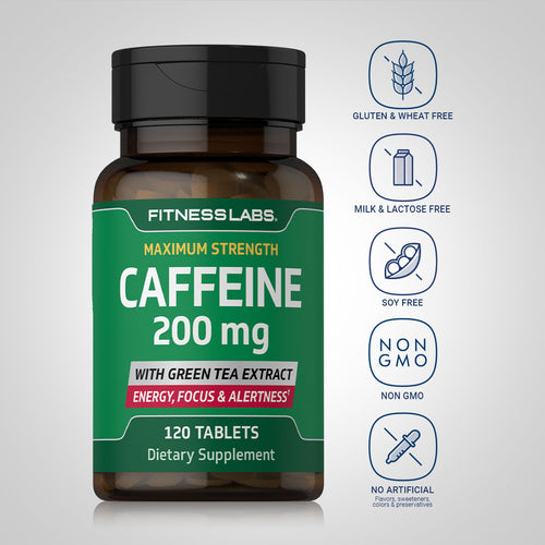 Caffeine 200 mg with Green Tea Extract, 120 Tablets Dietary Attributes