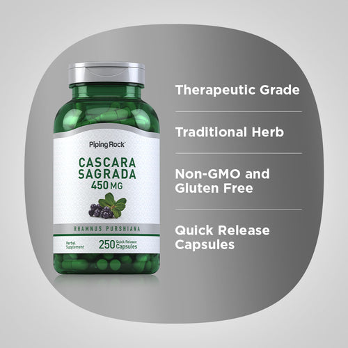 Cascara Sagrada, 450 mg, 250 Quick Release Capsules Benefits 