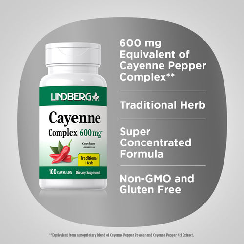 Cayenne Complex, 600 mg, 100 Capsules Benefits 