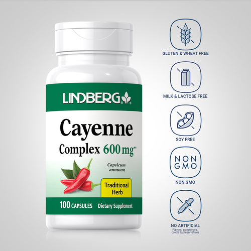 Cayenne Complex, 600 mg, 100 Capsules Dietary Attributes 