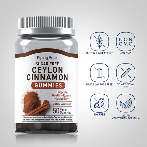 Ceylon Cinnamon Gummies, 50 Vegan Gummies Dietary Attributes