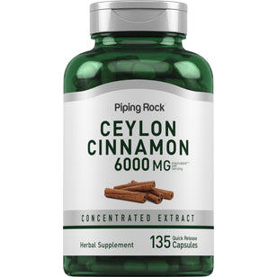 Ceylon Cinnamon, 6000 mg (per serving), 135 Quick Release Capsules