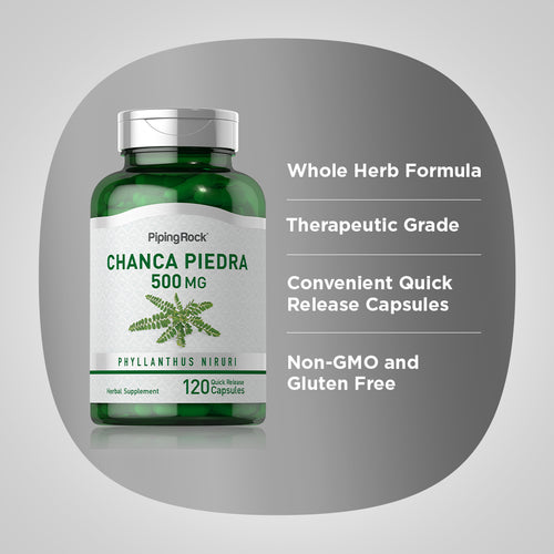 Chanca Piedra (Phyllanthus niruri), 500 mg, 120 Quick Release Capsules Benefits
