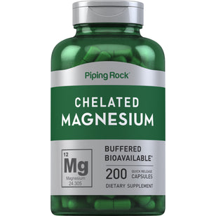 Chelated Magnesium, 200 Quick Release Capsules