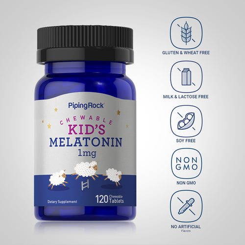 Chewable Kid's Melatonin, 1 mg, 120 Chewable Tablets Dietary Attributes