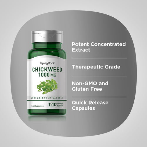 Chickweed, 1000 mg, 120 Quick Release Capsules Benefits