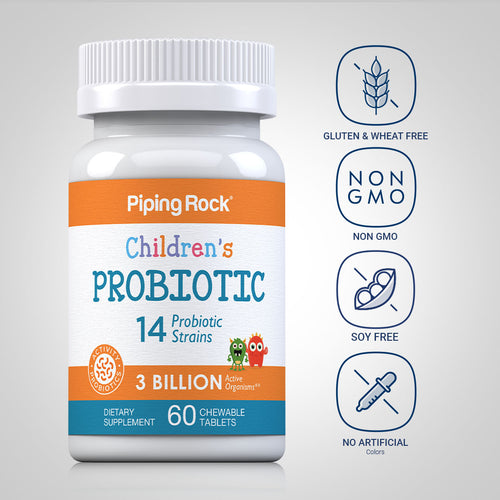 Children's Probiotic 14 Strains 3 Billion Organisms, 60 Chewable Tablets Dietary Attributes 