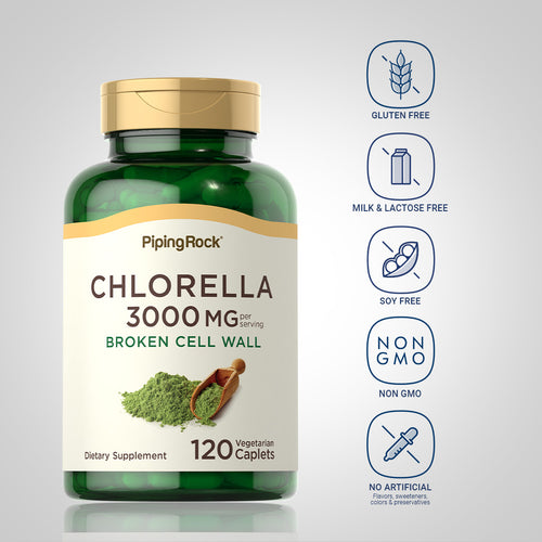 Chlorella (Organic), 1000 mg (per serving), 120 Vegetarian Tablets Dietary Attributes