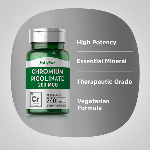 Chromium Picolinate, 200 mcg, 240 Tablets Benefits