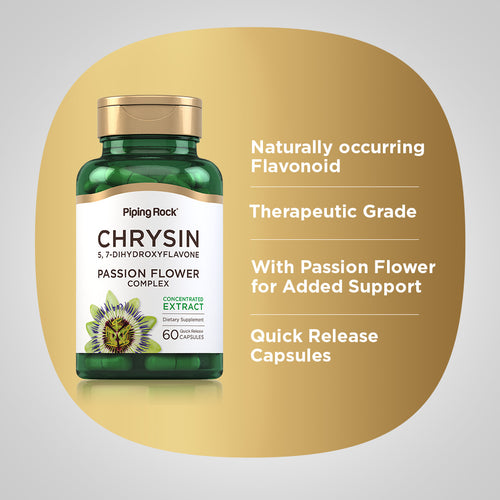 Chrysin Extract (Passion Flower Ext), 500 mg, 60 Quick Release Capsules Benefits