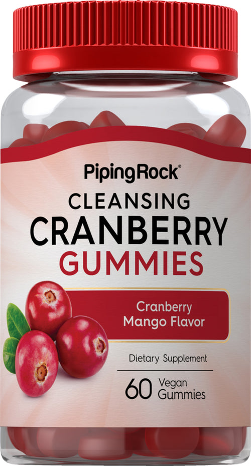 Cleansing Cranberry Gummies (Cranberry Mango), 60 Vegan Gummies