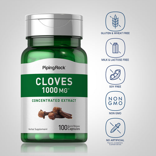 Cloves, 1000 mg, 100 Quick Release Capsules-Attribute