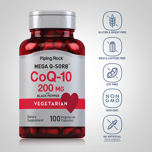 CoQ10, 200 mg, 100 Vegetarian Capsules Dietary Attributes