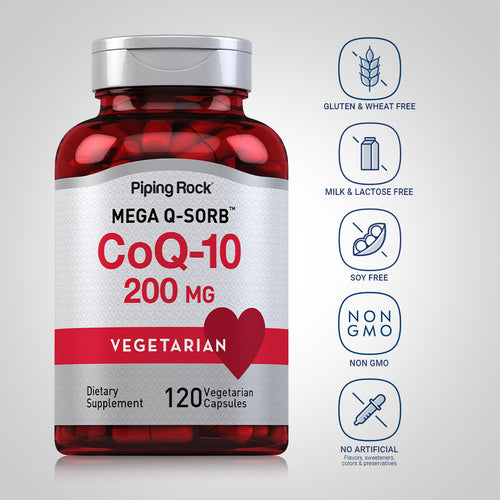 CoQ10, 200 mg, 120 Vegetarian Capsules Dietary Attributes