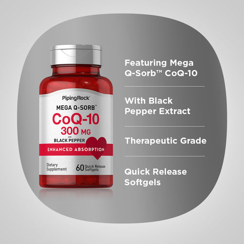 CoQ10, 300 mg, 60 Quick Release Softgels Benefits