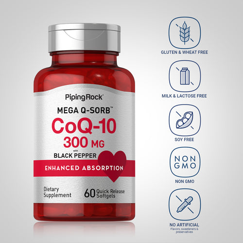 CoQ10, 300 mg, 60 Quick Release Softgels Dietary Attribute