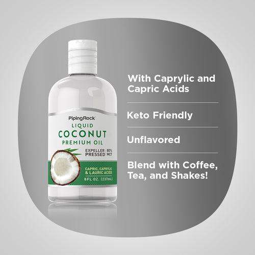 Coconut Premium Oil Liquid, 8 oz (237 mL) Bottle Benefits