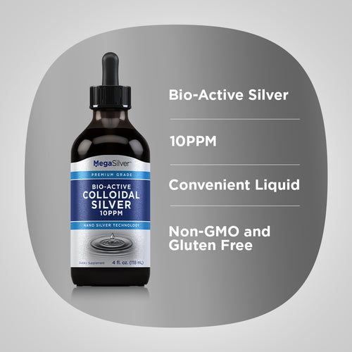 Colloidal Silver Liquid 10 ppm, 4 fl oz (118 mL) Bottle Benefits