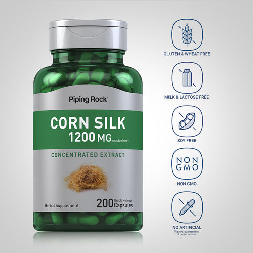 Corn Silk, 1200 mg, 200 Quick Release Capsules Dietary Attributes