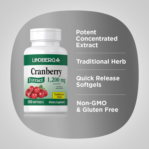 Cranberry Extract, 1200 mg, 200 Softgels Benefits