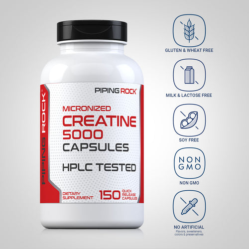 Creatine (Micronized), 5000 mg, 150 Quick Release Capsules Dietary Attributes