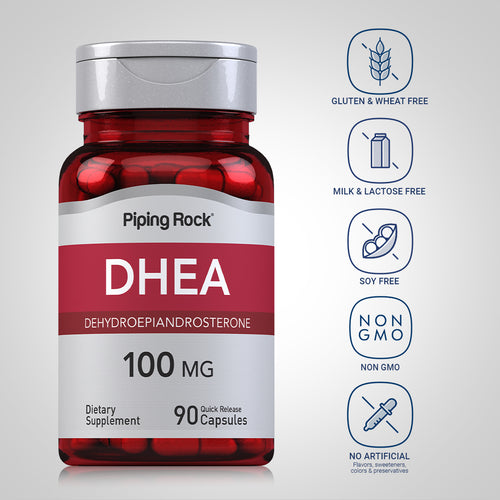 DHEA, 100 mg, 90 Quick Release Capsules Dietary Attributes