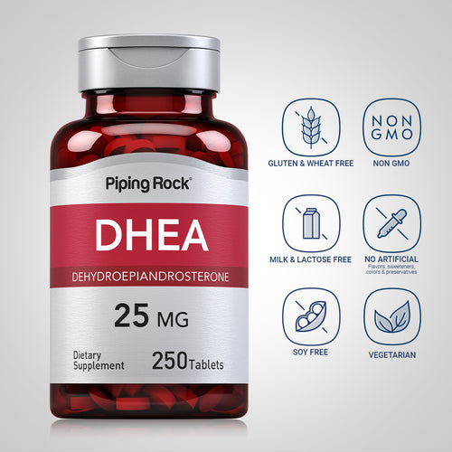 DHEA, 25 mg, 250 Tablets Dietary Attributes