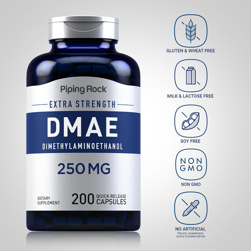 DMAE, 250 mg, 200 Quick Release Capsules Dietary Attributes